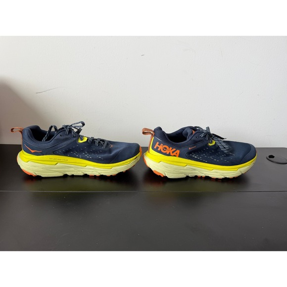 Hoka One One Challenger ATR 6 GTX Mens 9.5D Trail Running Shoes Navy Yellow main image 8